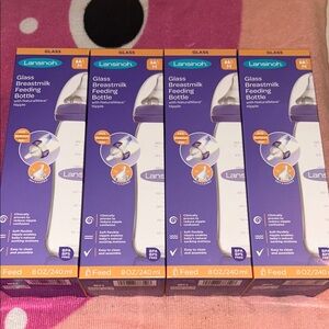 Lansinoh Glass Breastmilk Feeding Bottles